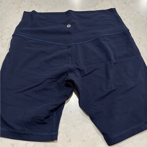 lululemon athletica womens Navy High-Rise Performance Shorts size 10